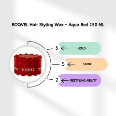 ROQVEL Hair Styling Wax - Aqua Red 150 ML