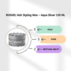 ROQVEL Hair Styling Wax - Aqua Silver 150 ML