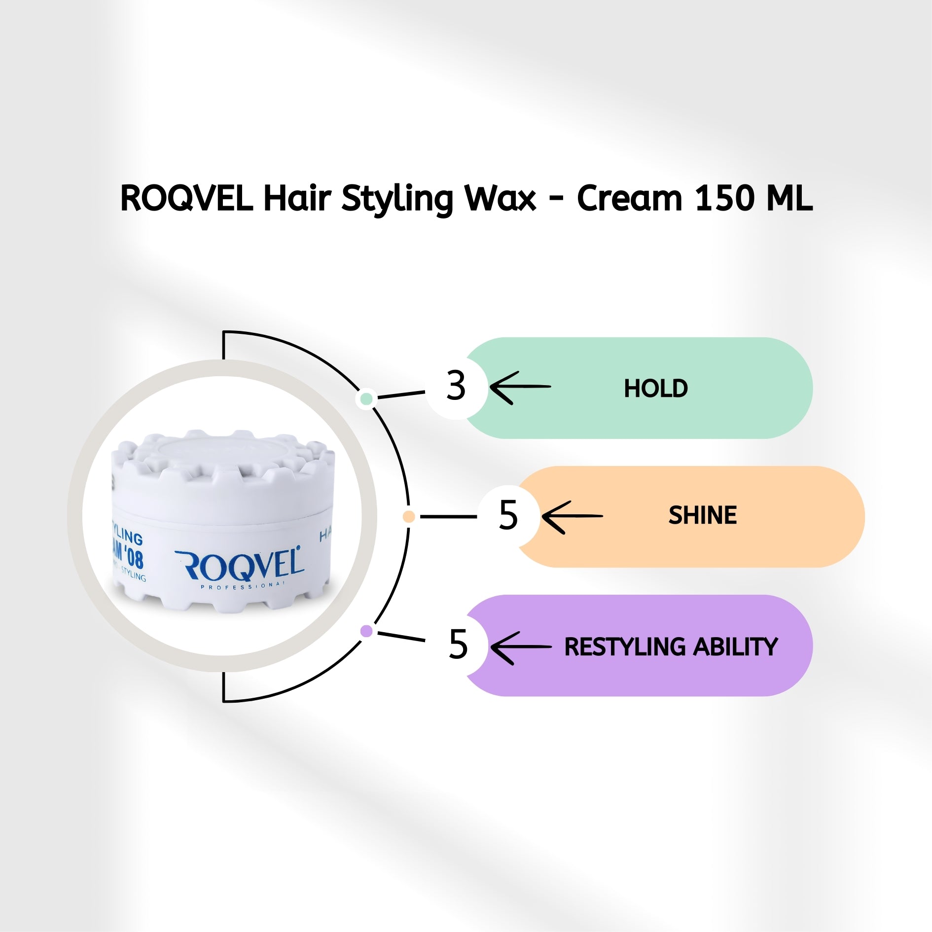 ROQVEL Hair Styling Wax - Cream 150 ML