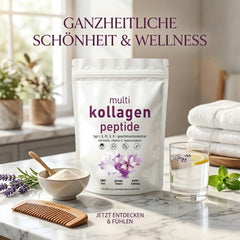 Multi Kollagen Peptide Pulver 453g – 5-Typen-Komplex mit Hyaluron, Biotin & Vitamin C