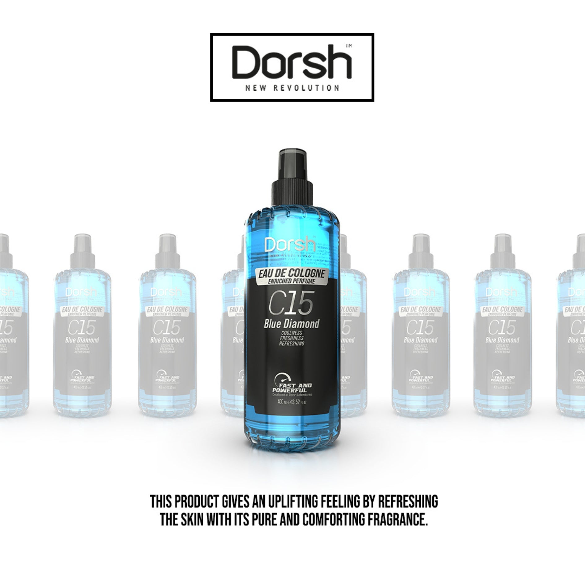 Eau de Cologne Blue Diamond – Frisches Herren-Duftwasser mit elegantem Charakter & Hautpflege – 400 ml