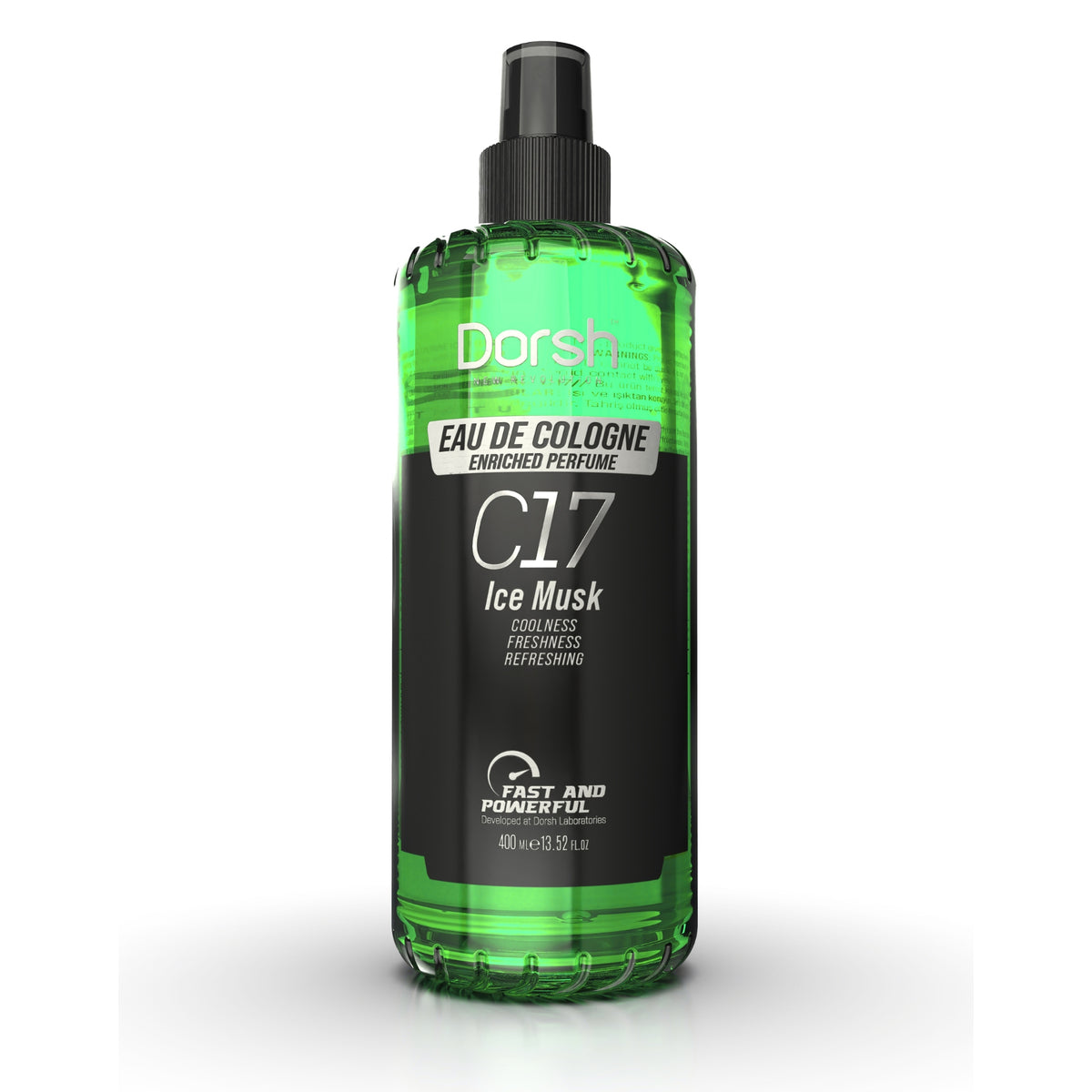 Eau de Cologne Ice Musk – Frisches Duftwasser mit kühler Moschusnote für Hautpflege & Rasur – 400 ml