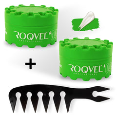 Haarwachs 2x150 ML Matte Pomade Green Set – starker Halt & mattes Finish & Stylingkamm– Styling Wax