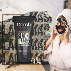 Black Mask | Peel-Off Maske mit Aktivkohle – Tiefenreinigung & Mitesser-Entfernung mit Kräuterextrakten – 150 ml