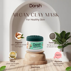 Clay Maske mit Arganöl – Tiefenreinigung & Feuchtigkeitspflege bei unreiner Haut – 400 g