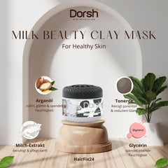 Clay Maske mit Milch & Arganöl – Sanfte Reinigung & Porentiefe Pflege– 400 g