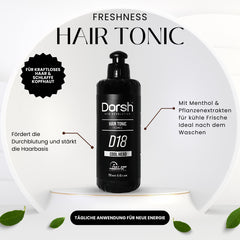 Haarwasser mit Menthol & Pflanzenextrakten – Hair Tonic Belebendes Hair Tonic für Kopfhaut & Haarwurzeln – 250 ml