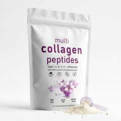 Multi Kollagen Peptide Pulver 453g – 5-Typen-Komplex mit Hyaluron, Biotin & Vitamin C