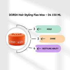 DORSH Hair Styling Flex Wax - D4 150 ML