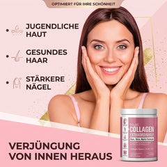 Multi Kollagen Peptide Pulver 300g – 5-in-1 Komplex mit Hyaluron, Biotin & Zink