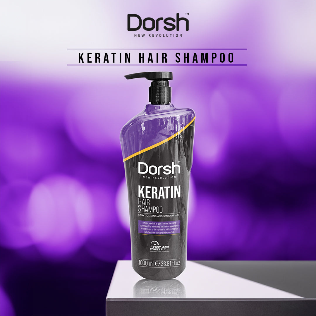 Shampoo mit Keratin – Tiefenpflege bei Haarschäden & Haarbruch – Glanz & Reparatur-Effekt – 1000 ml