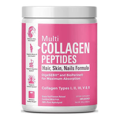 Multi Kollagen Peptide Pulver 300g – 5-in-1 Komplex mit Hyaluron, Biotin & Zink